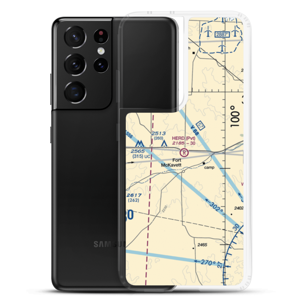 Herd Ranch Airport (XA92) VFR Sectional Samsung Case Samsung Galaxy S21 Ultra model shown