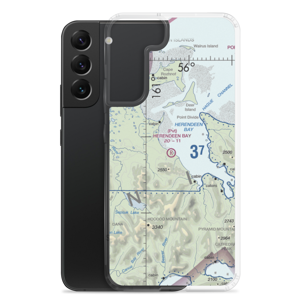 Herendeen Bay Airport (AK33) VFR Sectional Samsung Case Samsung Galaxy S22 Plus model shown