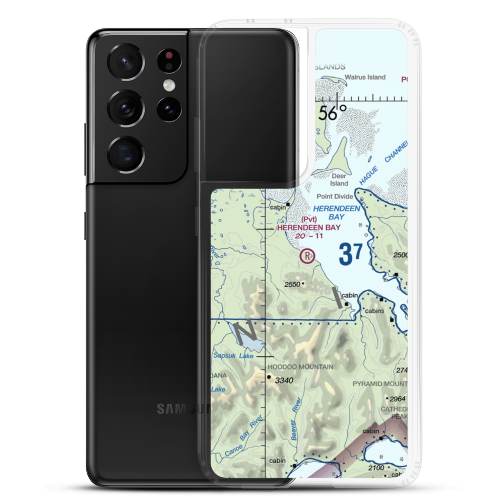Herendeen Bay Airport (HED) VFR Sectional Samsung Case Samsung Galaxy S21 Ultra model shown
