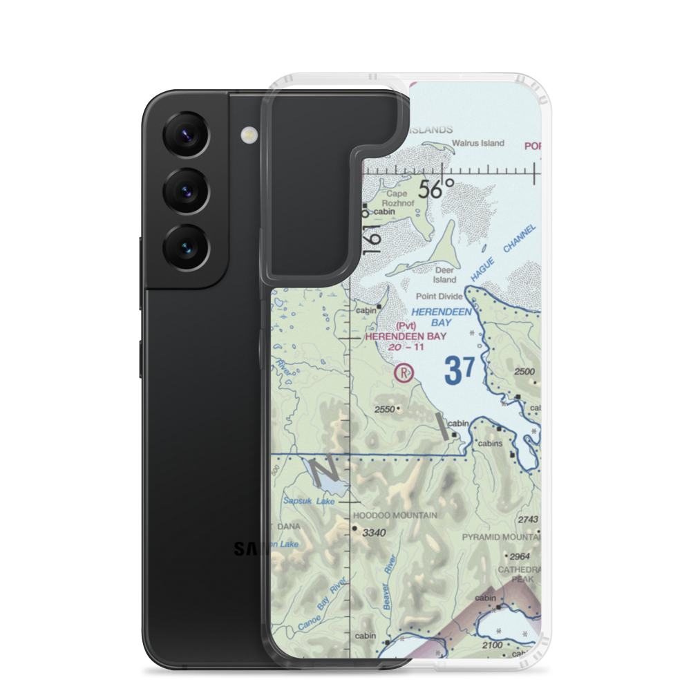 Herendeen Bay Airport (HED) VFR Sectional Samsung Case Samsung Galaxy S22 model shown