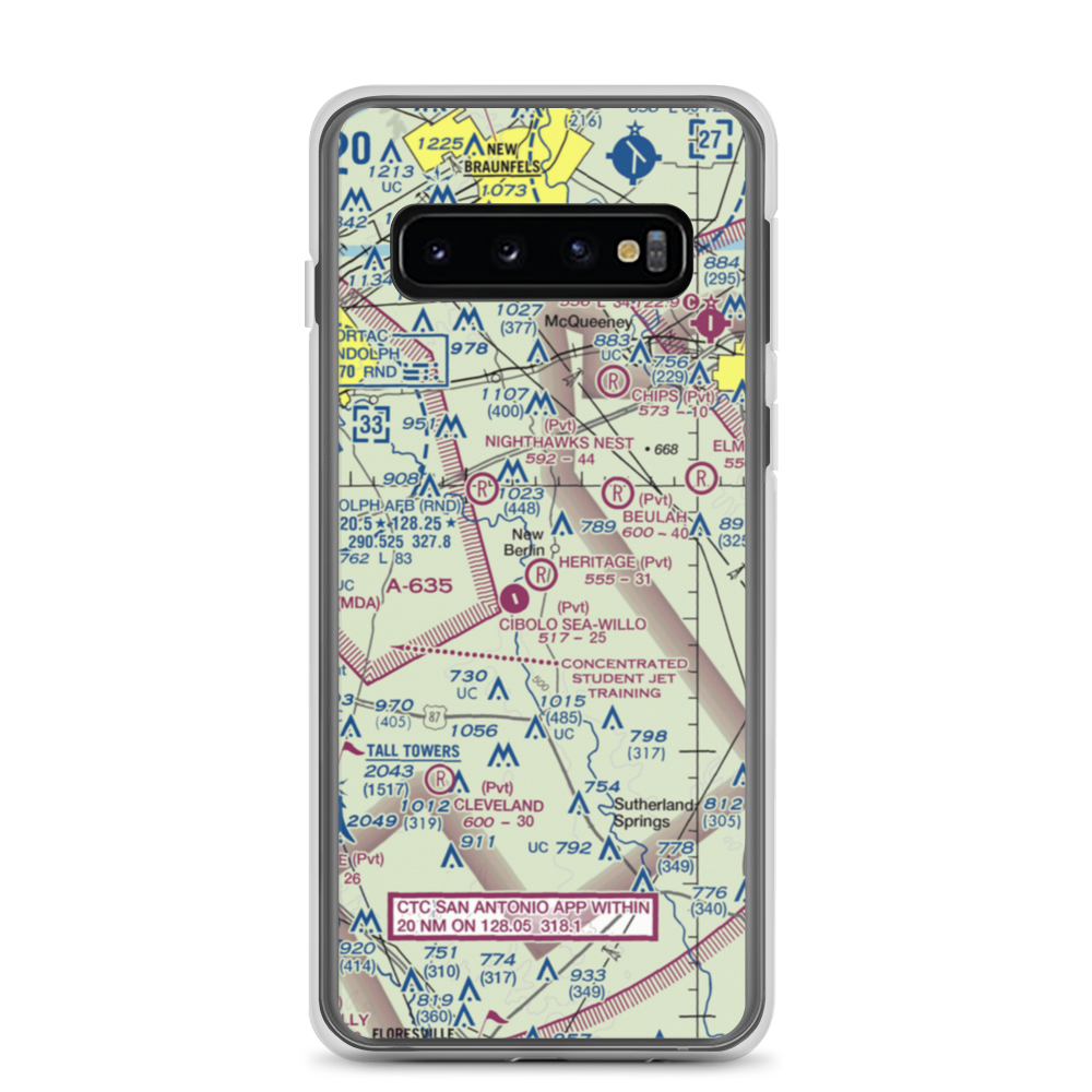 Heritage Airfield (TE86) VFR Sectional Samsung Case Samsung Galaxy S10 model shown