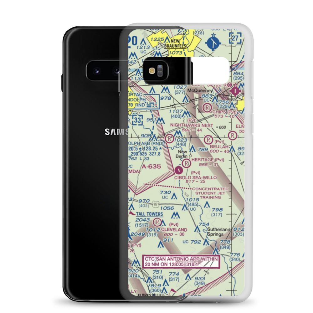 Heritage Airfield (TE86) VFR Sectional Samsung Case Samsung Galaxy S10 model shown