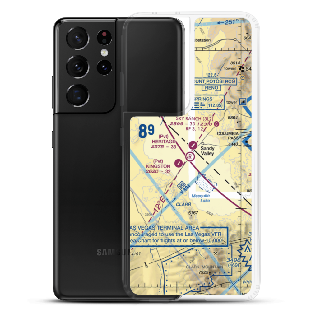 Heritage Airport (NV42) VFR Sectional Samsung Case Samsung Galaxy S21 Ultra model shown