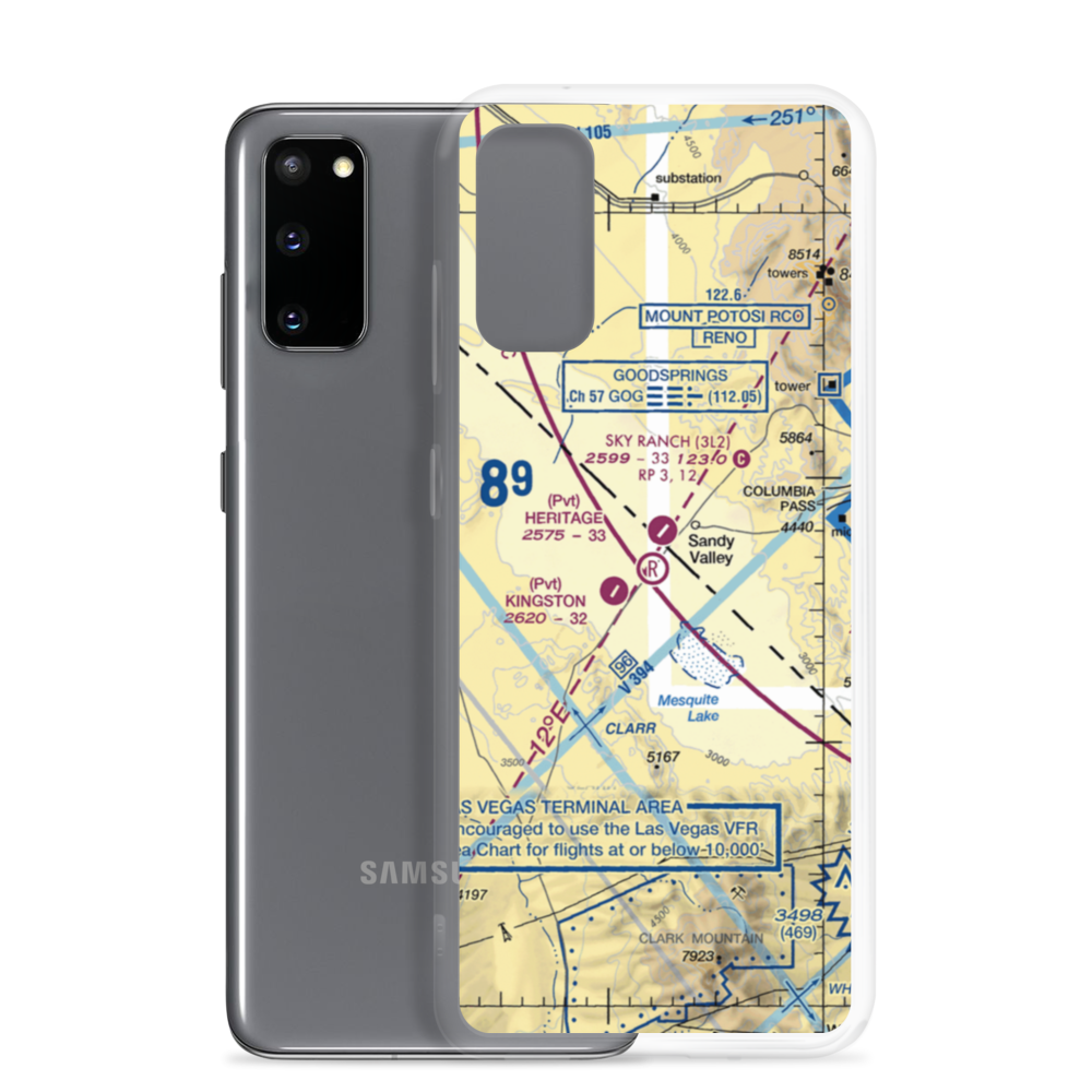 Heritage Airport (NV42) VFR Sectional Samsung Case Samsung Galaxy S20 model shown