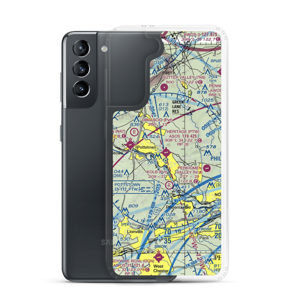 Heritage Field (PTW) VFR Sectional Samsung Case Samsung Galaxy S21 model shown