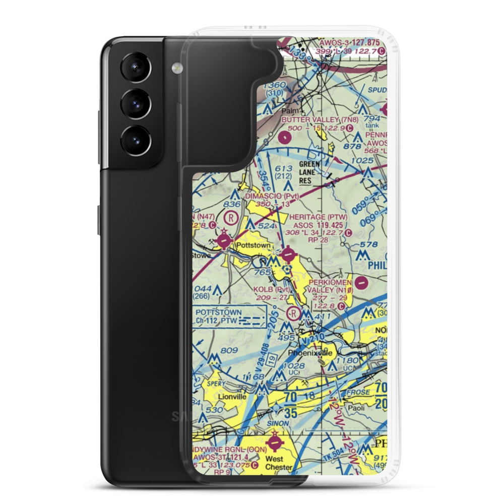 Heritage Field (PTW) VFR Sectional Samsung Case Samsung Galaxy S21 Plus model shown