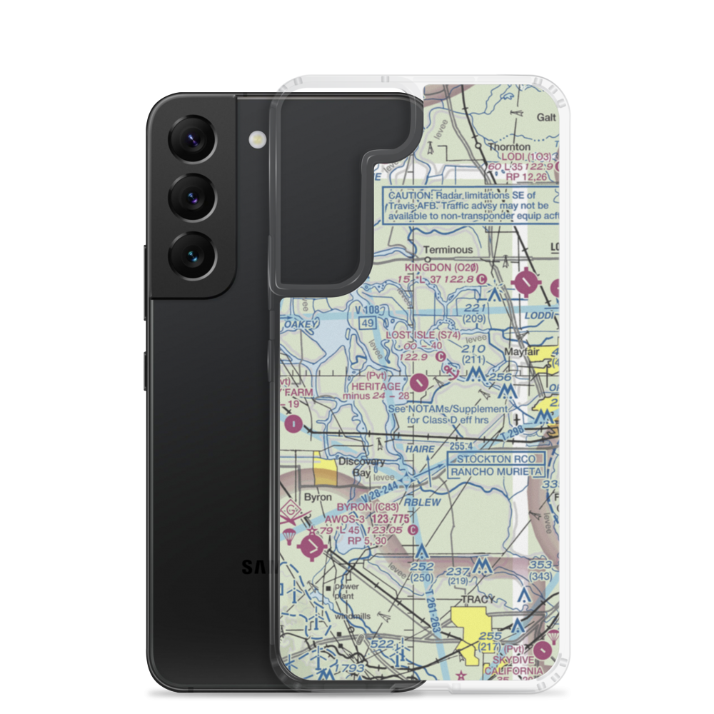 Heritage Field Airport (CN95) VFR Sectional Samsung Case Samsung Galaxy S22 model shown