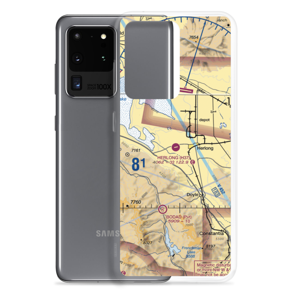 Herlong Airport (H37) VFR Sectional Samsung Case Samsung Galaxy S20 Ultra model shown