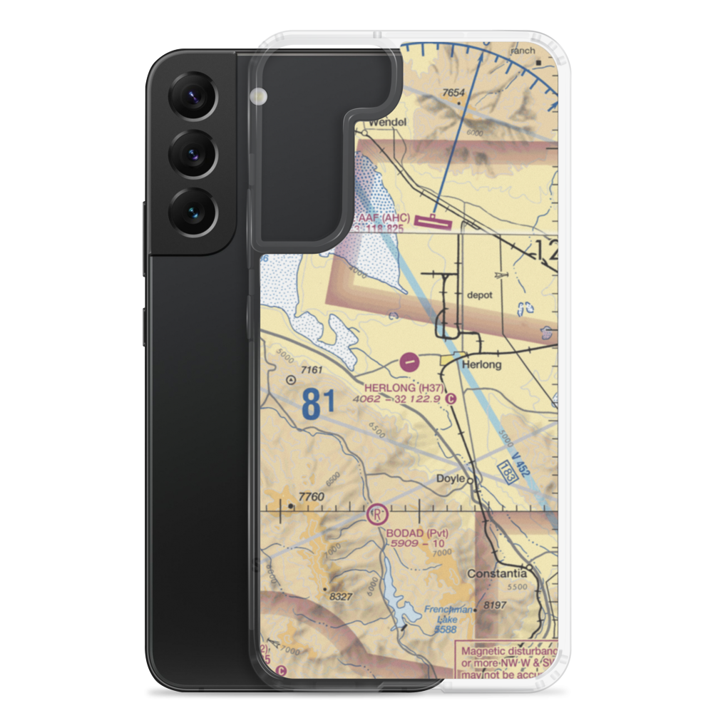 Herlong Airport (H37) VFR Sectional Samsung Case Samsung Galaxy S22 Plus model shown