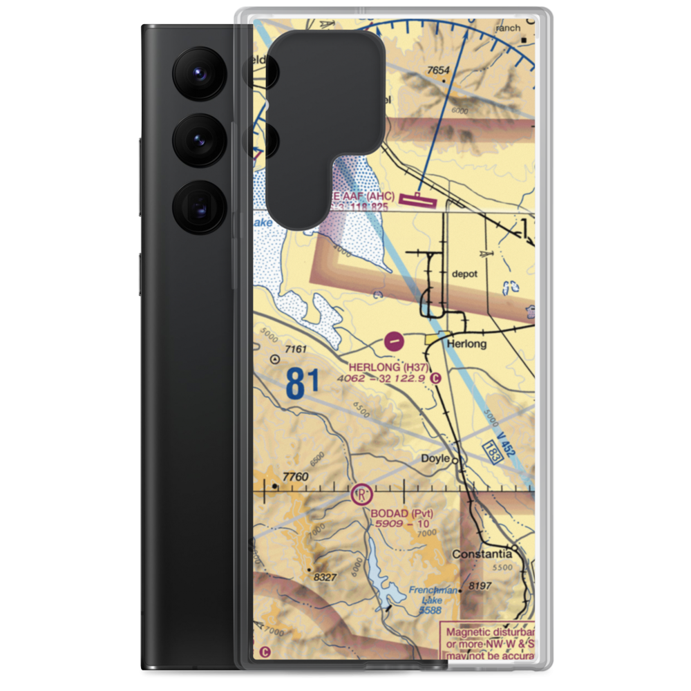 Herlong Airport (H37) VFR Sectional Samsung Case Samsung Galaxy S22 Ultra model shown