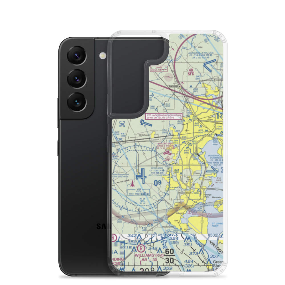 Herlong Airport (HEG) VFR Sectional Samsung Case Samsung Galaxy S22 model shown