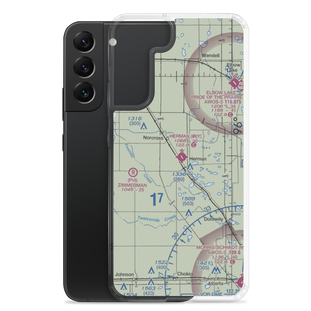 Herman Municipal Airport (06Y) VFR Sectional Samsung Case Samsung Galaxy S22 Plus model shown