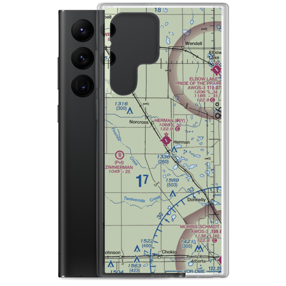 Herman Municipal Airport (06Y) VFR Sectional Samsung Case Samsung Galaxy S22 Ultra model shown