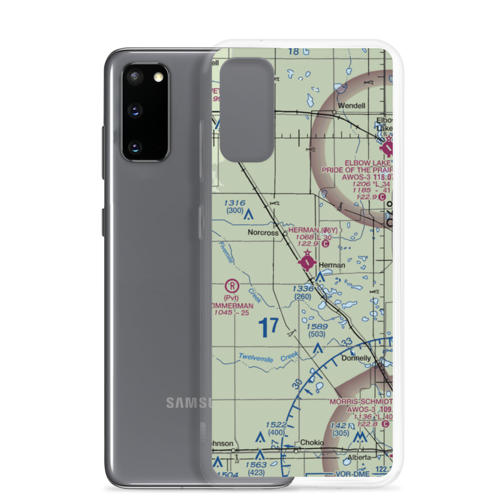 Herman Municipal Airport (06Y) VFR Sectional Samsung Case Samsung Galaxy S20 model shown
