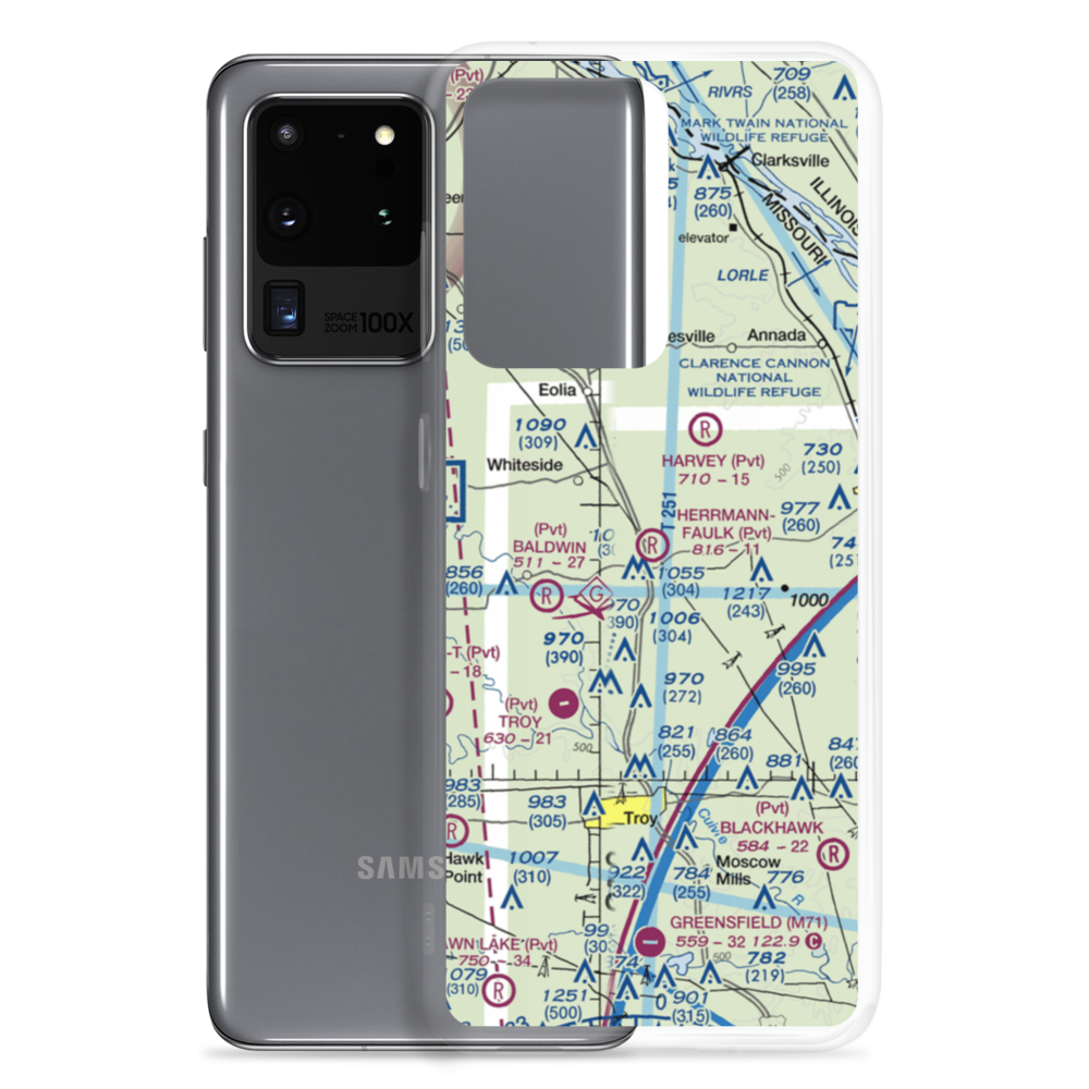 Hermann-Faulk Airfield (54MO) VFR Sectional Samsung Case Samsung Galaxy S20 Ultra model shown