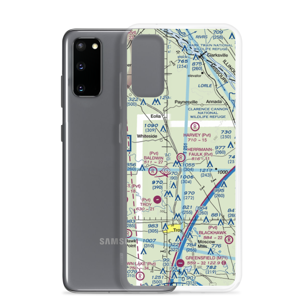 Hermann-Faulk Airfield (54MO) VFR Sectional Samsung Case Samsung Galaxy S20 model shown