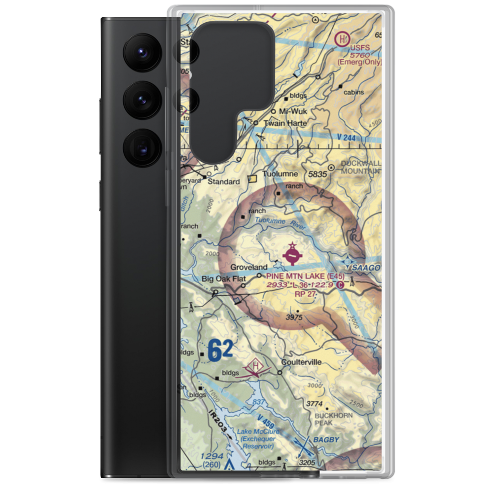 Hermitage Airport (45CN) VFR Sectional Samsung Case Samsung Galaxy S22 Ultra model shown