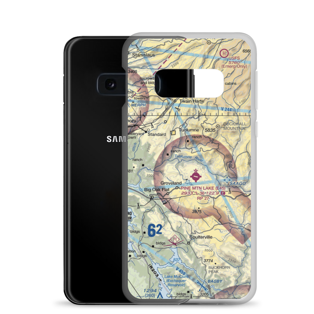 Hermitage Airport (45CN) VFR Sectional Samsung Case Samsung Galaxy S10e model shown