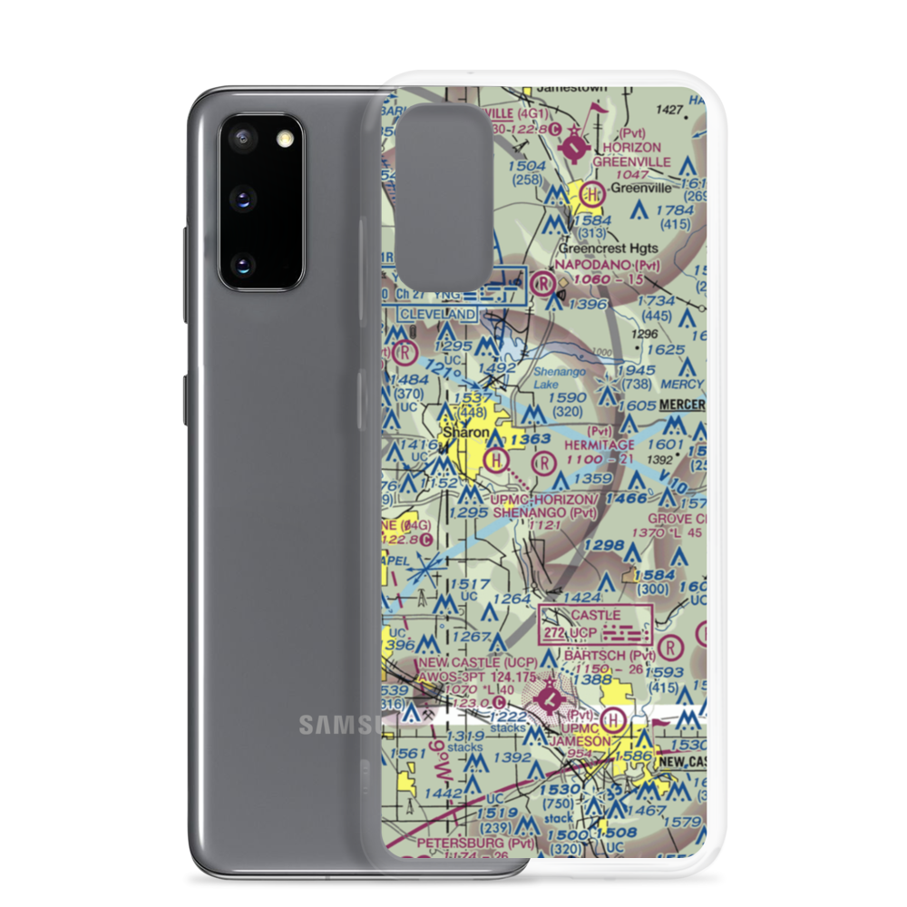 Hermitage Airport (PA22) VFR Sectional Samsung Case Samsung Galaxy S20 model shown