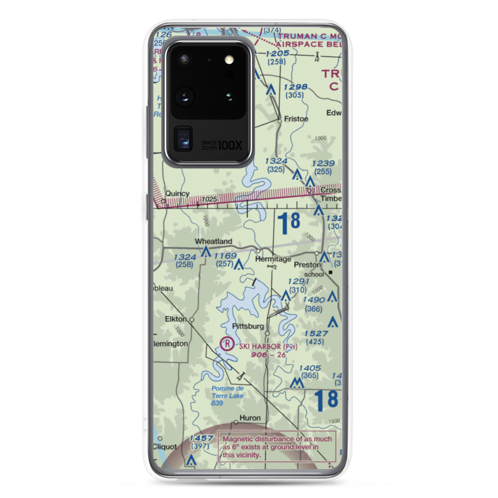 Hermitage Lions Heliport (3M1) VFR Sectional Samsung Case Samsung Galaxy S20 Ultra model shown