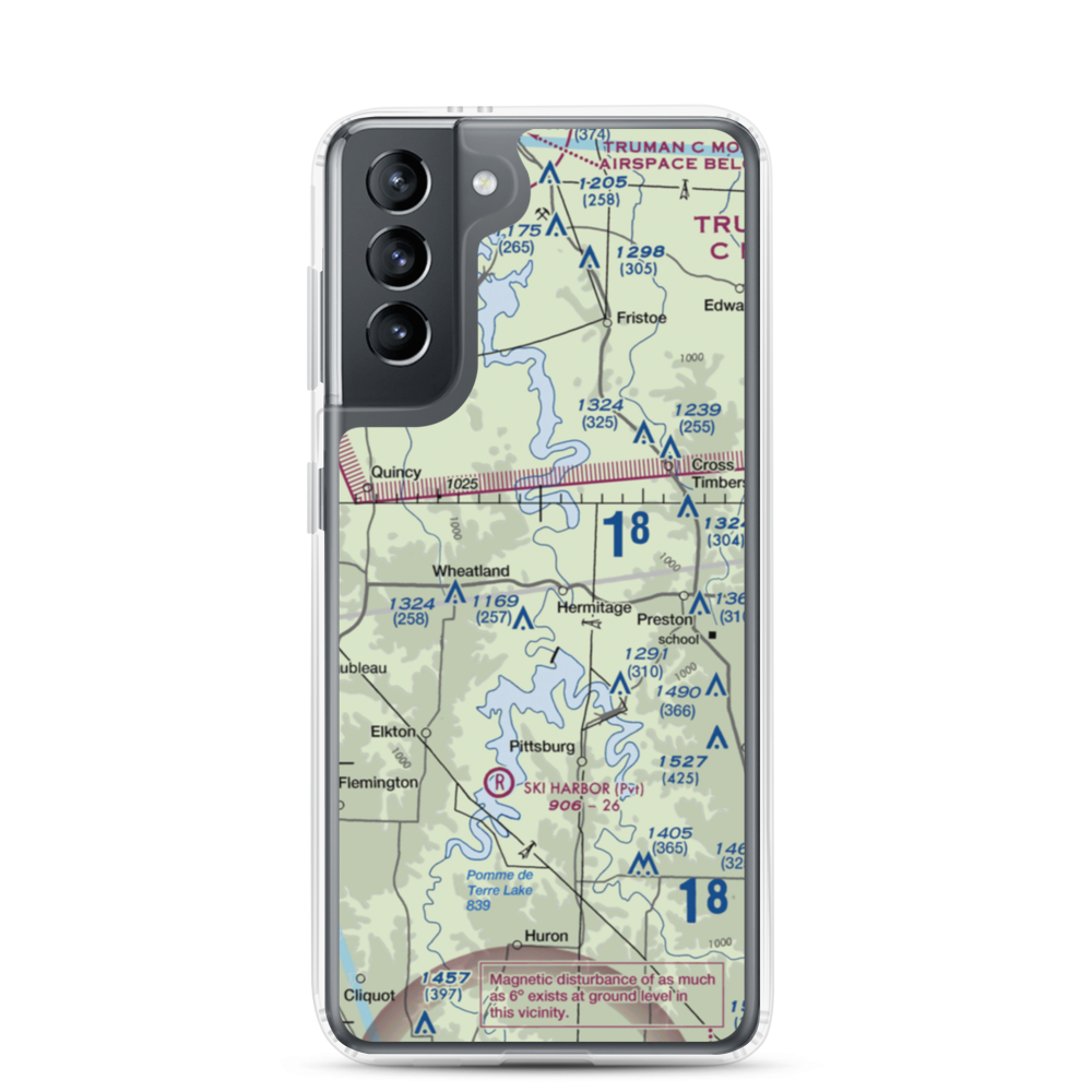 Hermitage Lions Heliport (3M1) VFR Sectional Samsung Case Samsung Galaxy S21 model shown