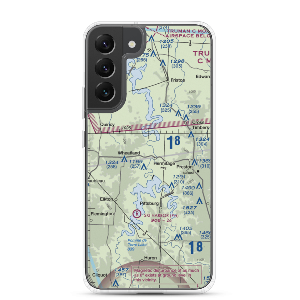 Hermitage Lions Heliport (3M1) VFR Sectional Samsung Case Samsung Galaxy S22 Plus model shown