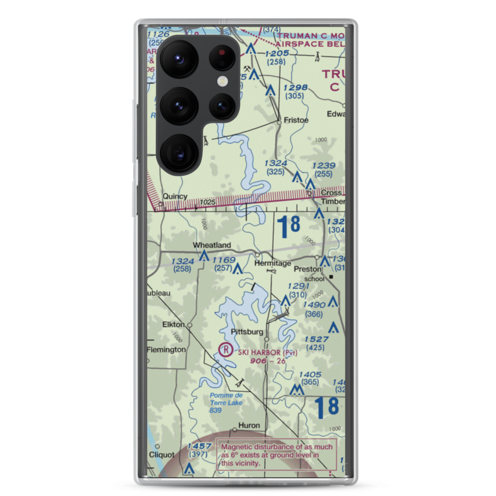 Hermitage Lions Heliport (3M1) VFR Sectional Samsung Case Samsung Galaxy S22 Ultra model shown