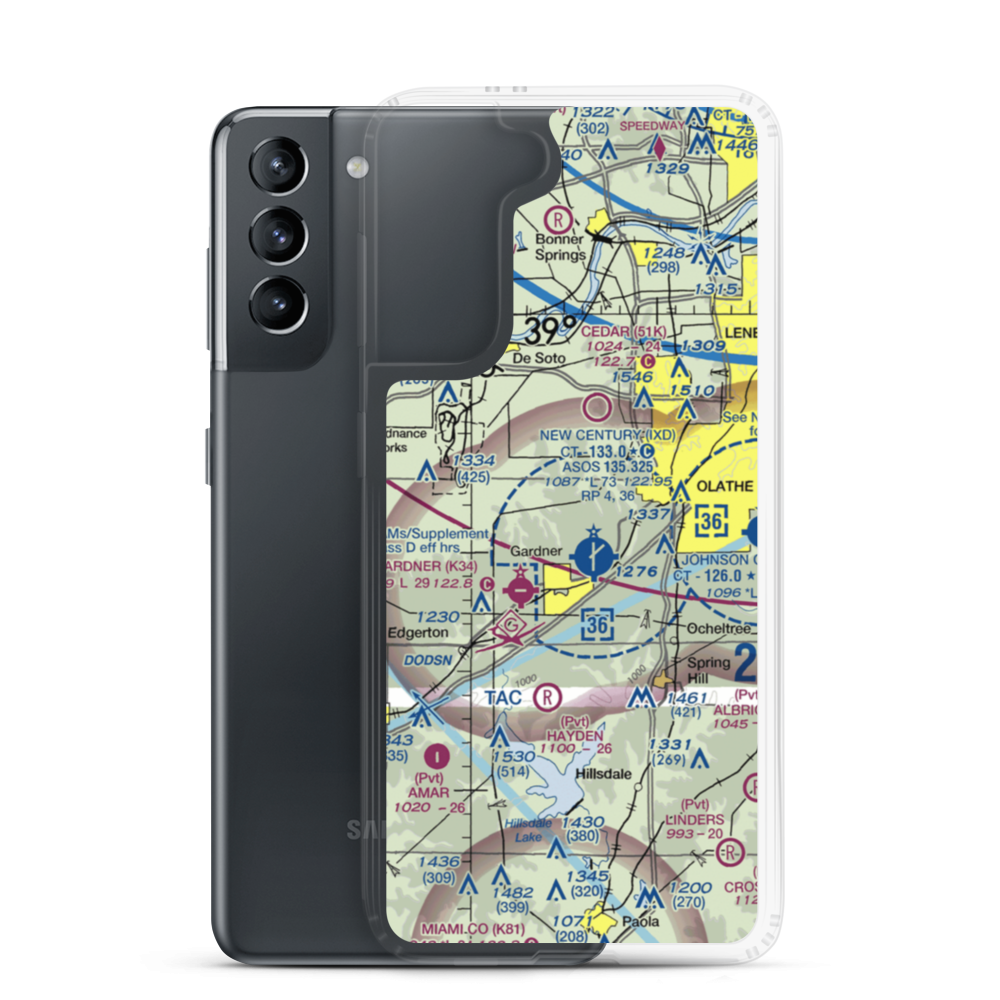 Hermon Farm Airport (SN59) VFR Sectional Samsung Case Samsung Galaxy S21 model shown