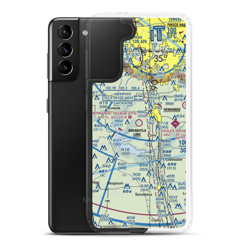 Hernando Village Airpark, Inc Airport (H75) VFR Sectional Samsung Case Samsung Galaxy S21 Plus model shown