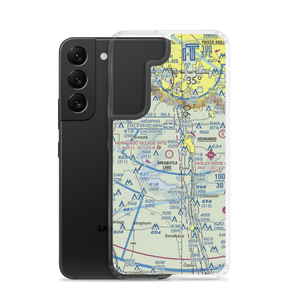 Hernando Village Airpark, Inc Airport (H75) VFR Sectional Samsung Case Samsung Galaxy S22 model shown