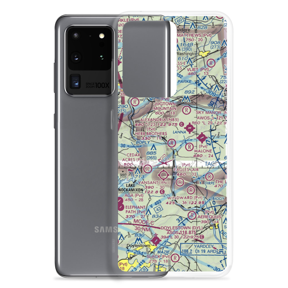Herr Brothers Airport (NJ95) VFR Sectional Samsung Case Samsung Galaxy S20 Ultra model shown