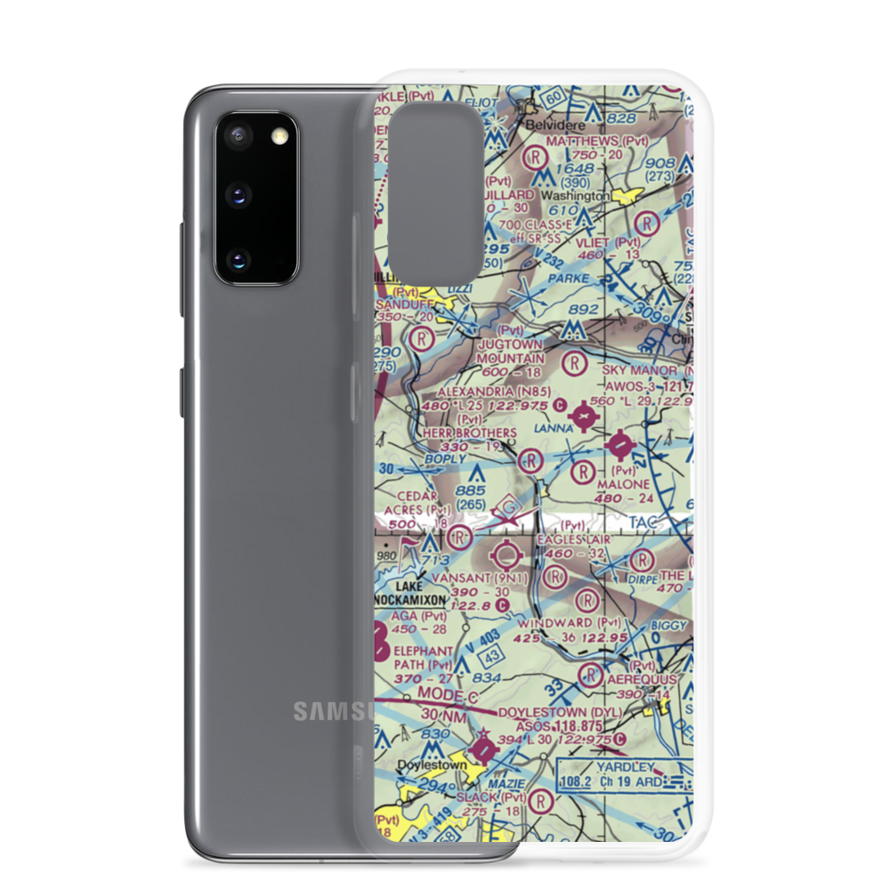 Herr Brothers Airport (NJ95) VFR Sectional Samsung Case Samsung Galaxy S20 model shown