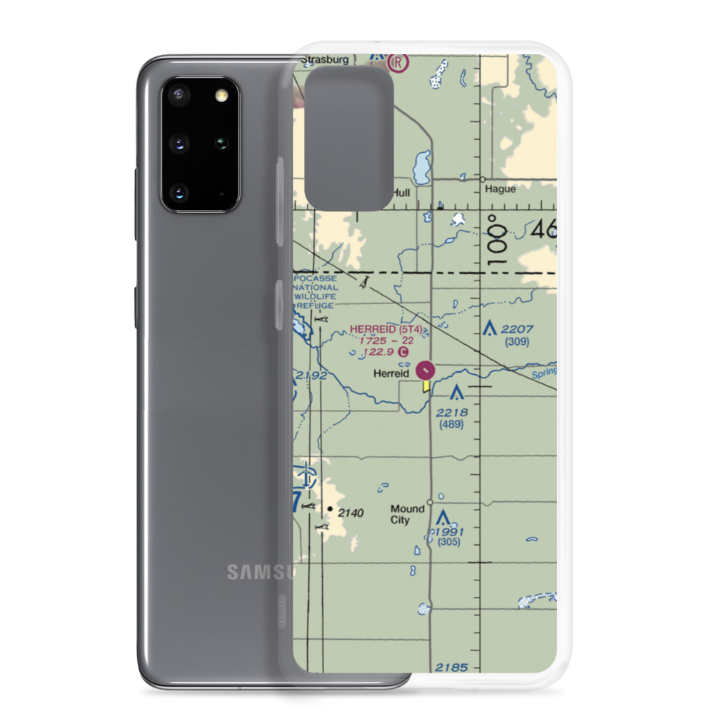 Herreid Municipal Airport (5T4) VFR Sectional Samsung Case Samsung Galaxy S20 Plus model shown