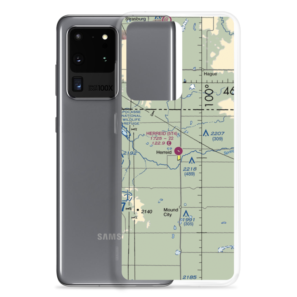 Herreid Municipal Airport (5T4) VFR Sectional Samsung Case Samsung Galaxy S20 Ultra model shown