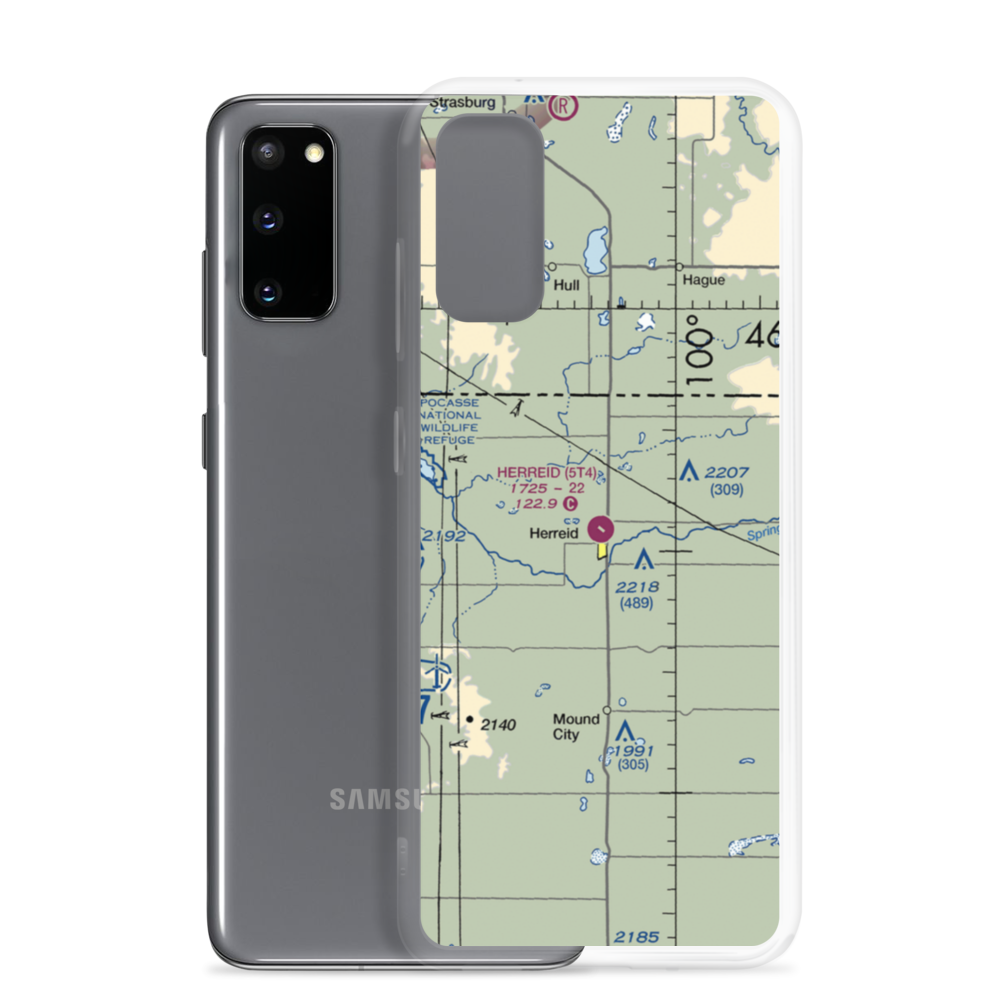Herreid Municipal Airport (5T4) VFR Sectional Samsung Case Samsung Galaxy S20 model shown