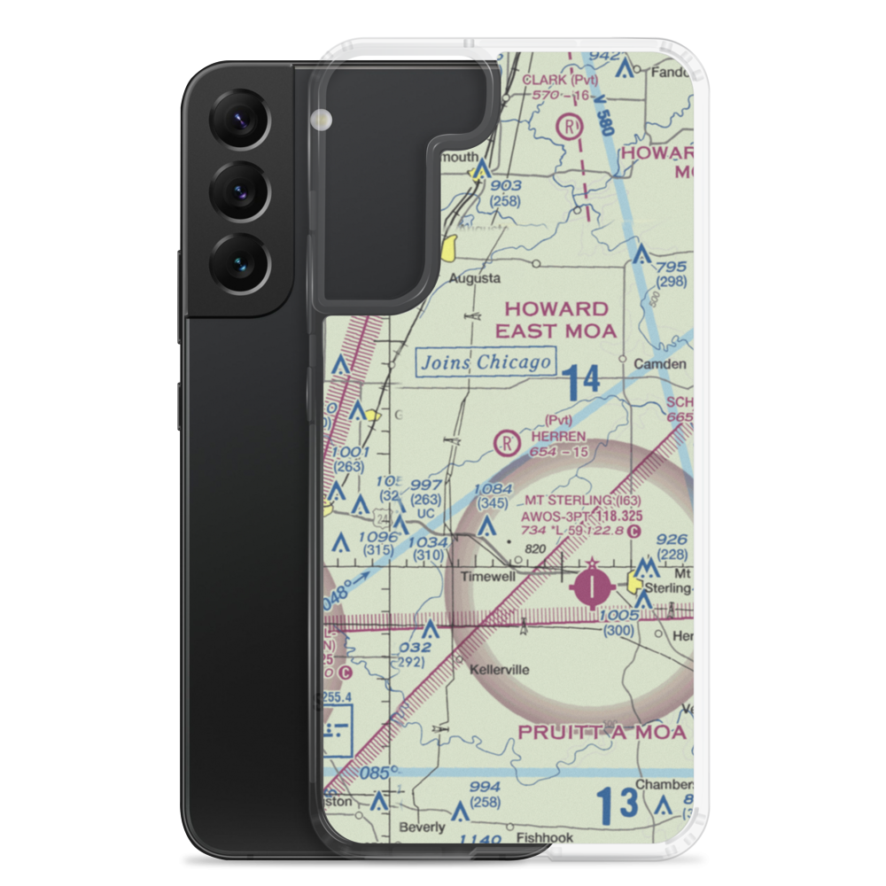 Herren Airport (IS56) VFR Sectional Samsung Case Samsung Galaxy S22 Plus model shown