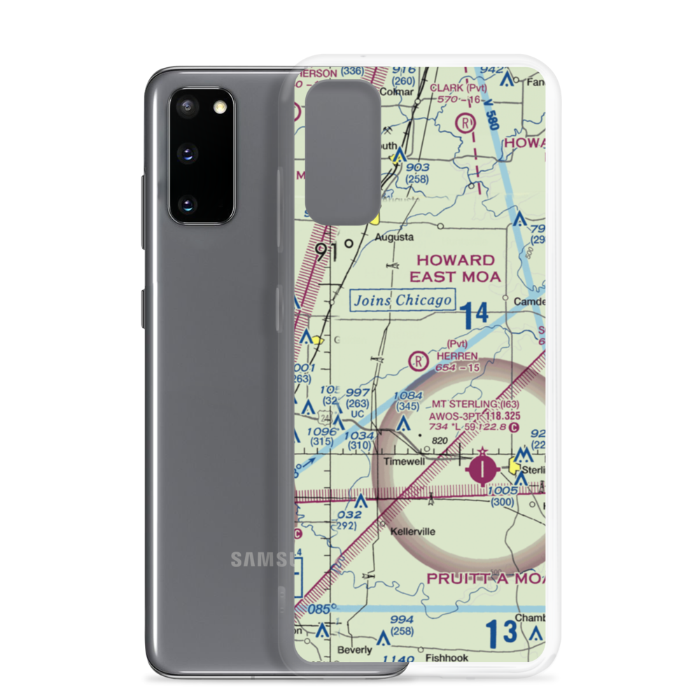 Herren Airport (IS56) VFR Sectional Samsung Case Samsung Galaxy S20 model shown