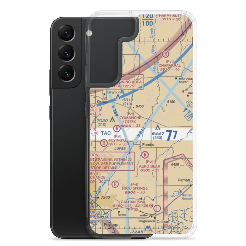 Herrick Airport (9CO8) VFR Sectional Samsung Case Samsung Galaxy S22 Plus model shown