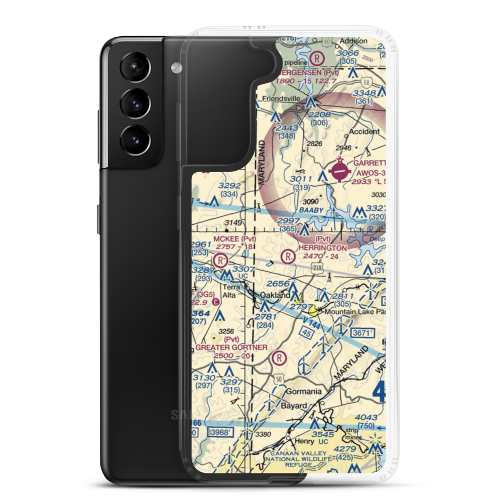 Herrington Field (42MD) VFR Sectional Samsung Case Samsung Galaxy S21 Plus model shown