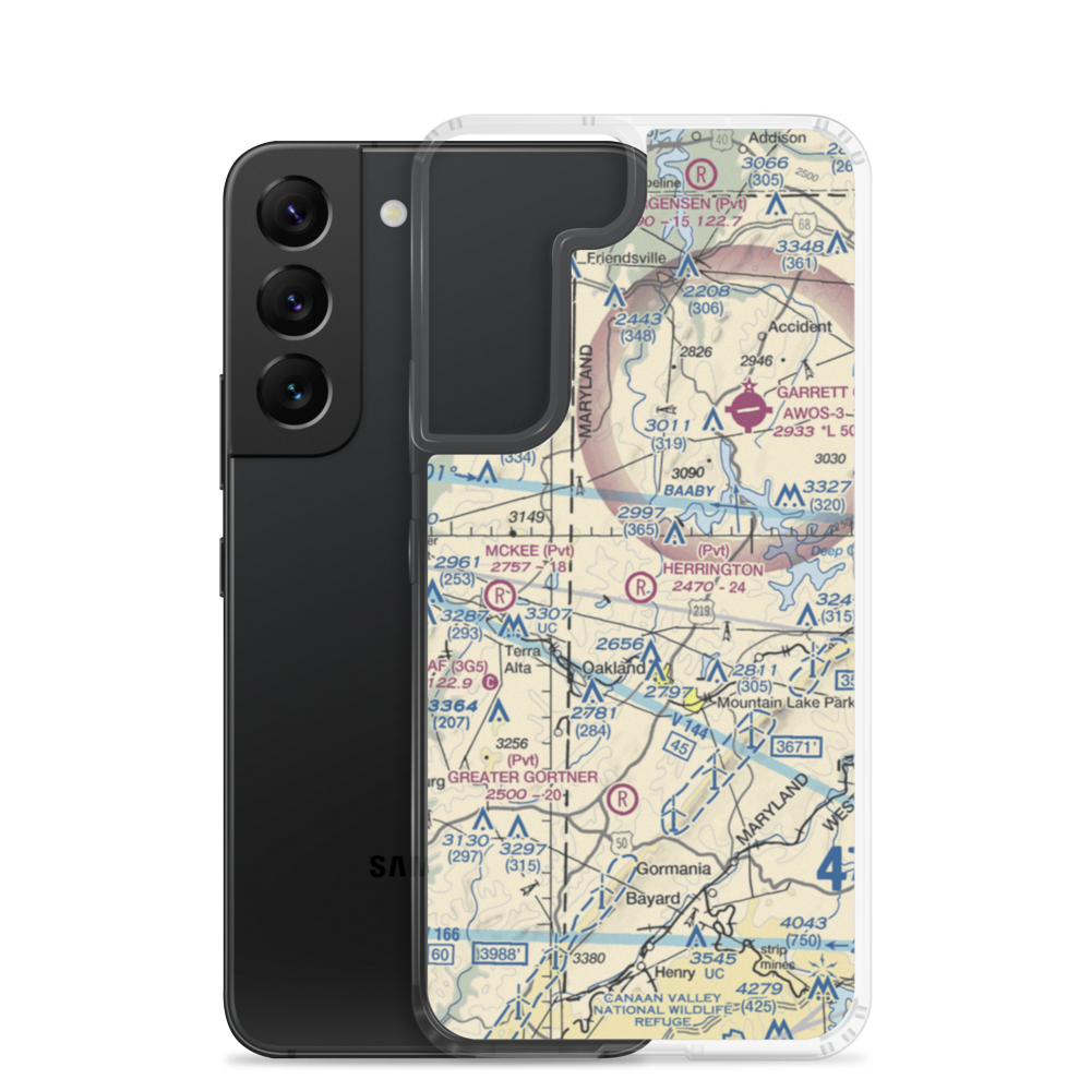 Herrington Field (42MD) VFR Sectional Samsung Case Samsung Galaxy S22 model shown