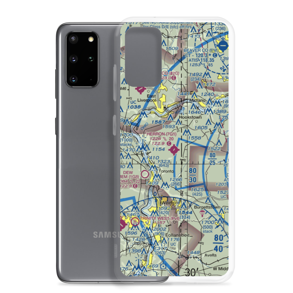 Herron Airport (7G1) VFR Sectional Samsung Case Samsung Galaxy S20 Plus model shown