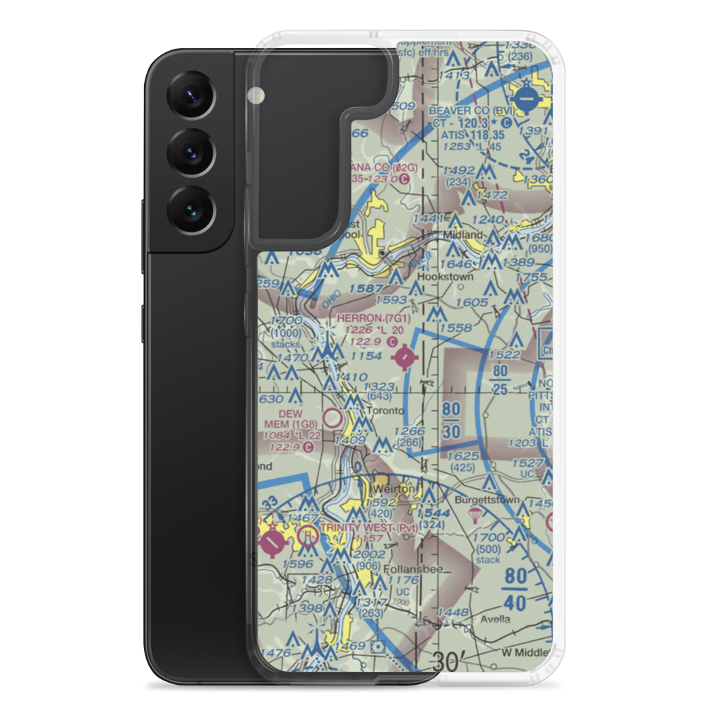 Herron Airport (7G1) VFR Sectional Samsung Case Samsung Galaxy S22 Plus model shown