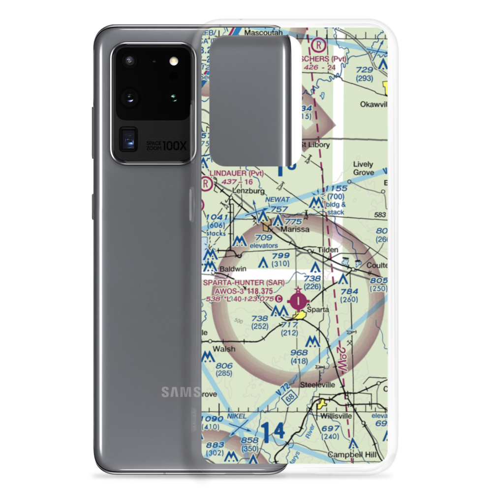 Herschel Hunter Airport (3LL1) VFR Sectional Samsung Case Samsung Galaxy S20 Ultra model shown