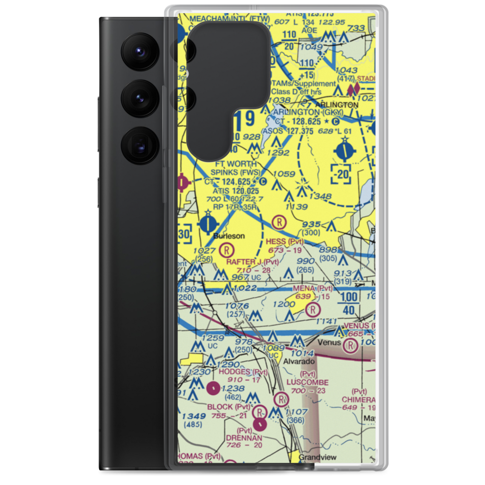 Hess Airport (6TX8) VFR Sectional Samsung Case Samsung Galaxy S22 Ultra model shown