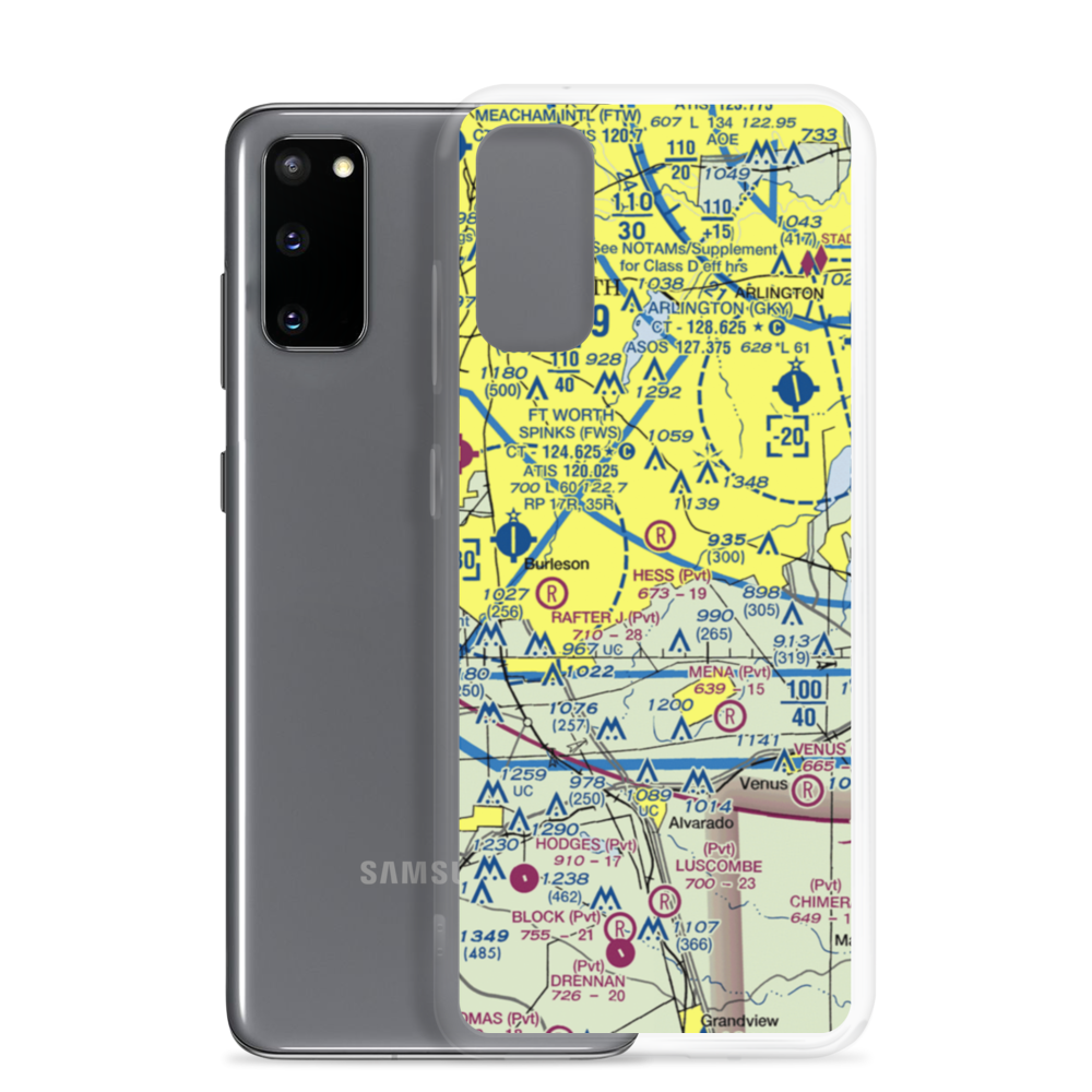 Hess Airport (6TX8) VFR Sectional Samsung Case Samsung Galaxy S20 model shown