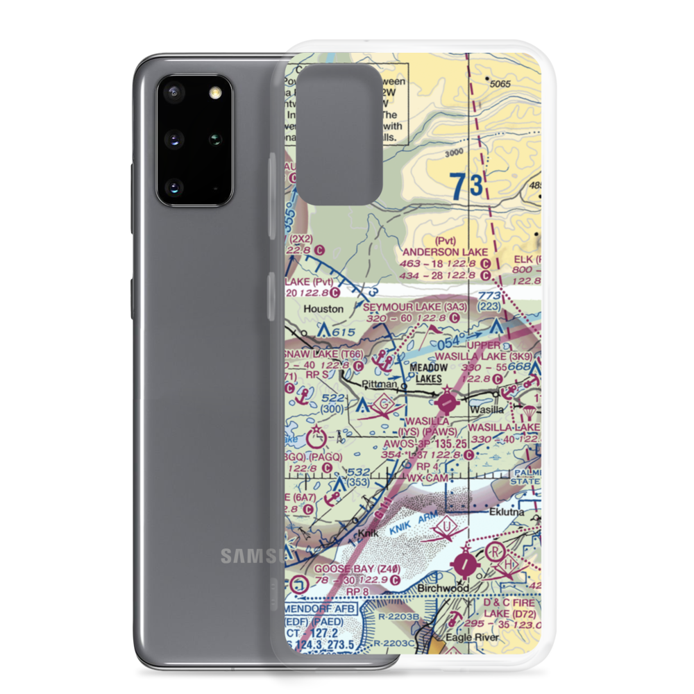 Hess Airport (7AK8) VFR Sectional Samsung Case Samsung Galaxy S20 Plus model shown