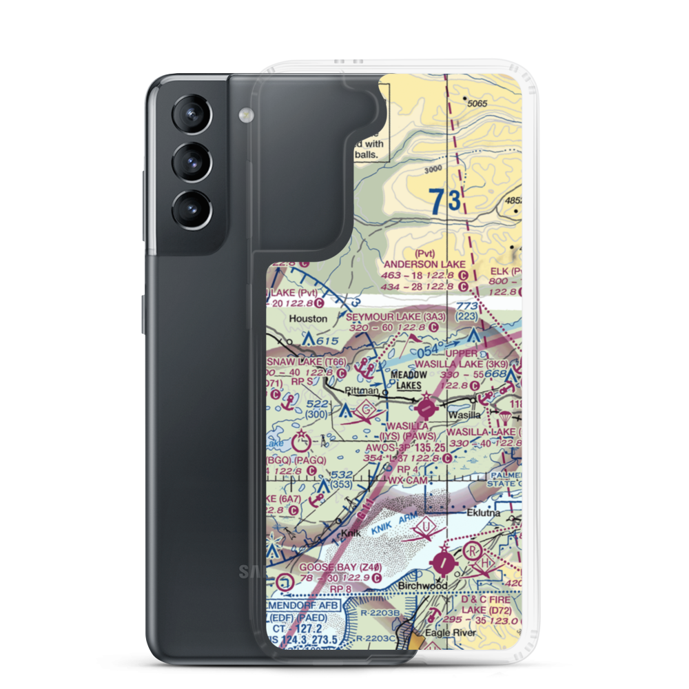 Hess Airport (7AK8) VFR Sectional Samsung Case Samsung Galaxy S21 model shown