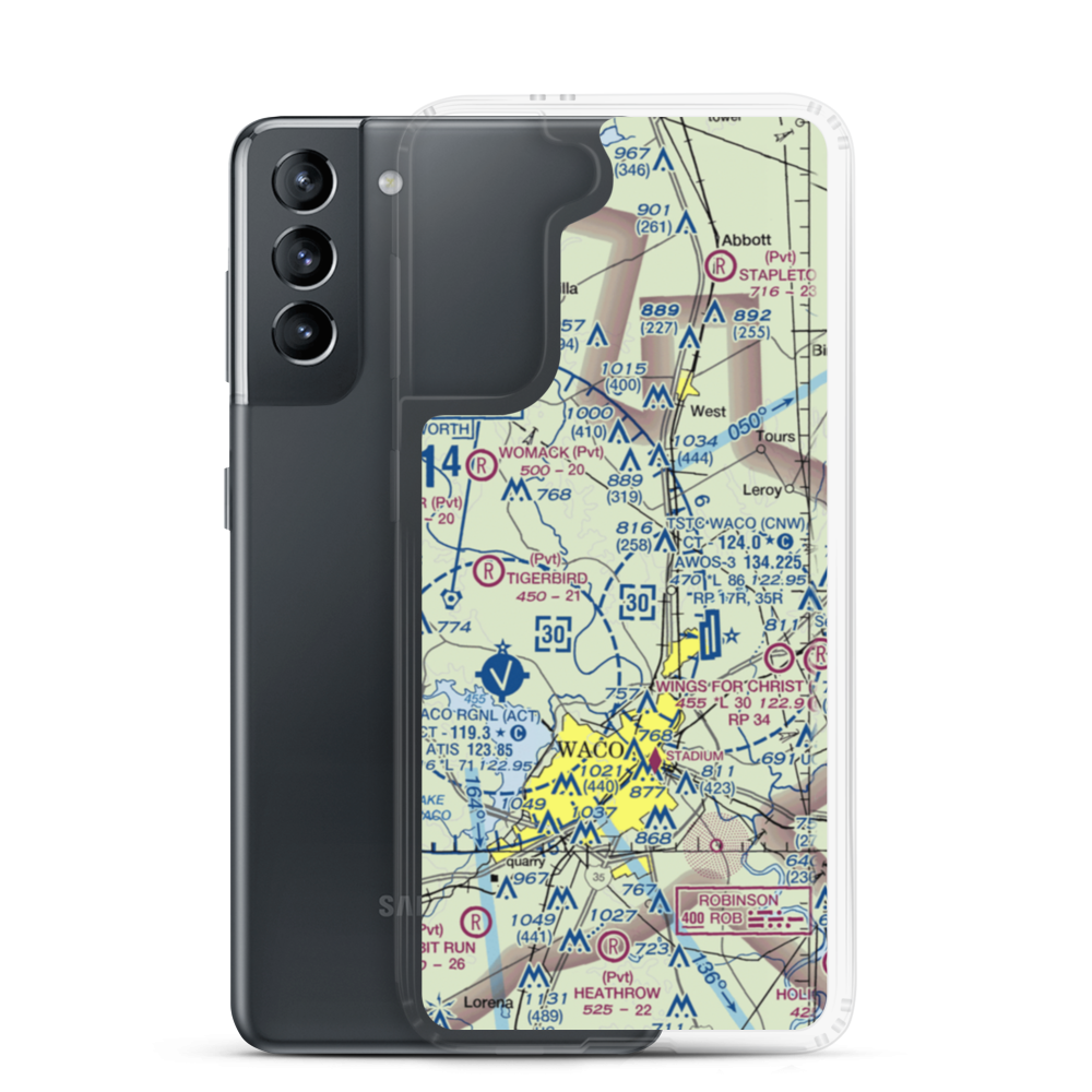 Hess Airport (US-0024) VFR Sectional Samsung Case Samsung Galaxy S21 model shown