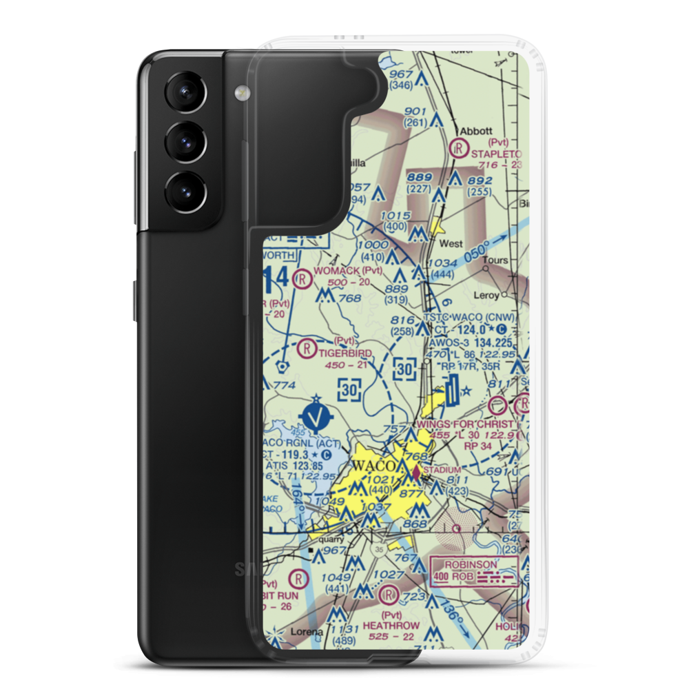 Hess Airport (US-0024) VFR Sectional Samsung Case Samsung Galaxy S21 Plus model shown
