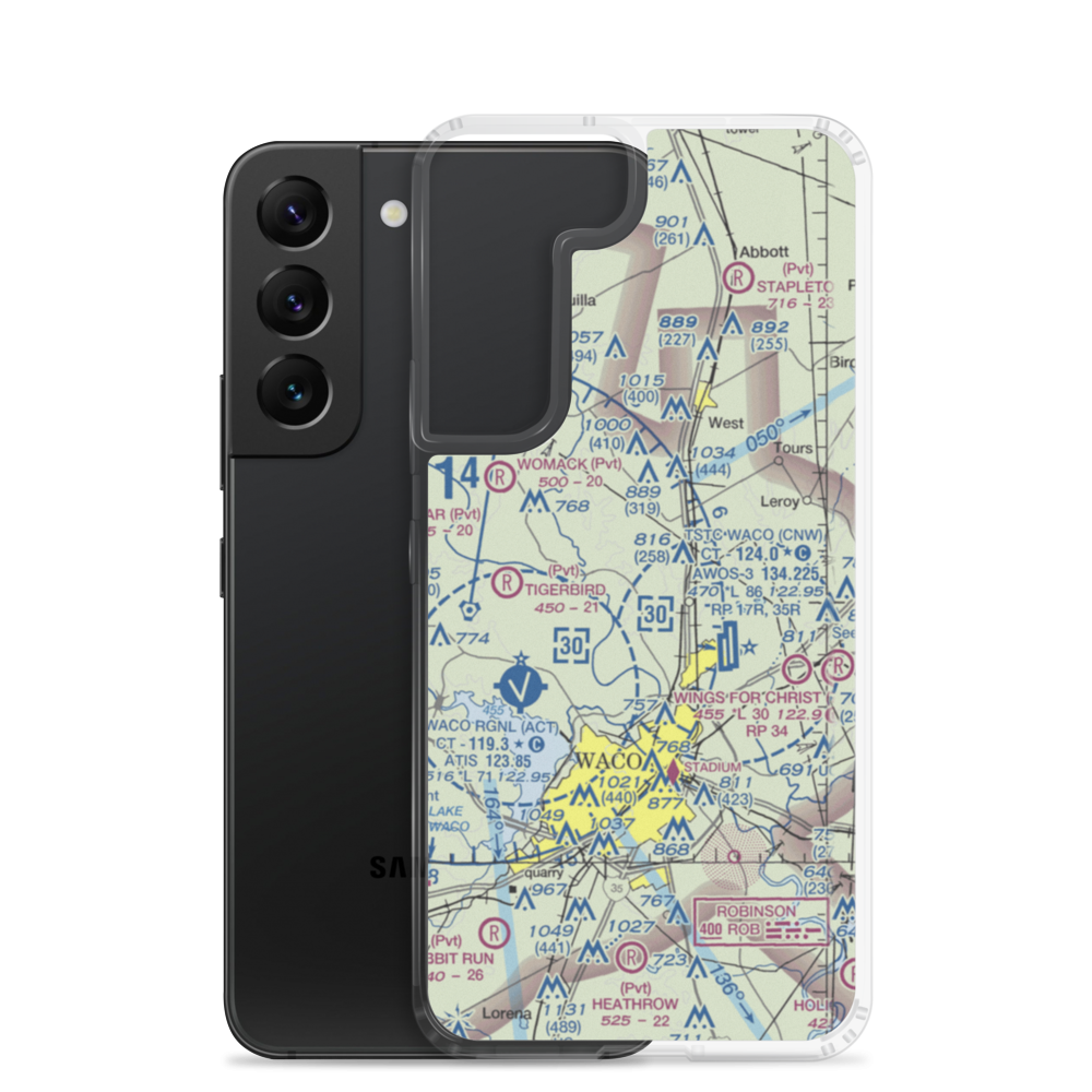 Hess Airport (US-0024) VFR Sectional Samsung Case Samsung Galaxy S22 model shown